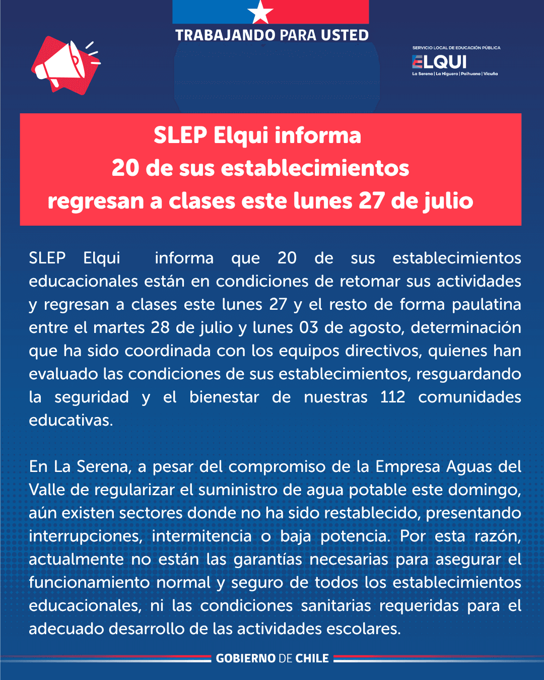 20 establecimientos del SLEP Elqui retoman clases este lunes 27 de julio — foto 3