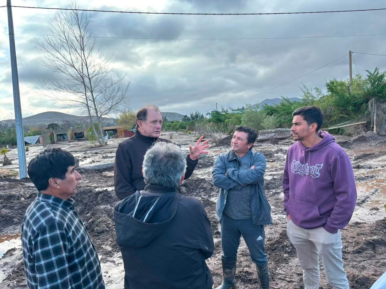 Ministro Poduje evalúa daños por sistema frontal en Coquimbo