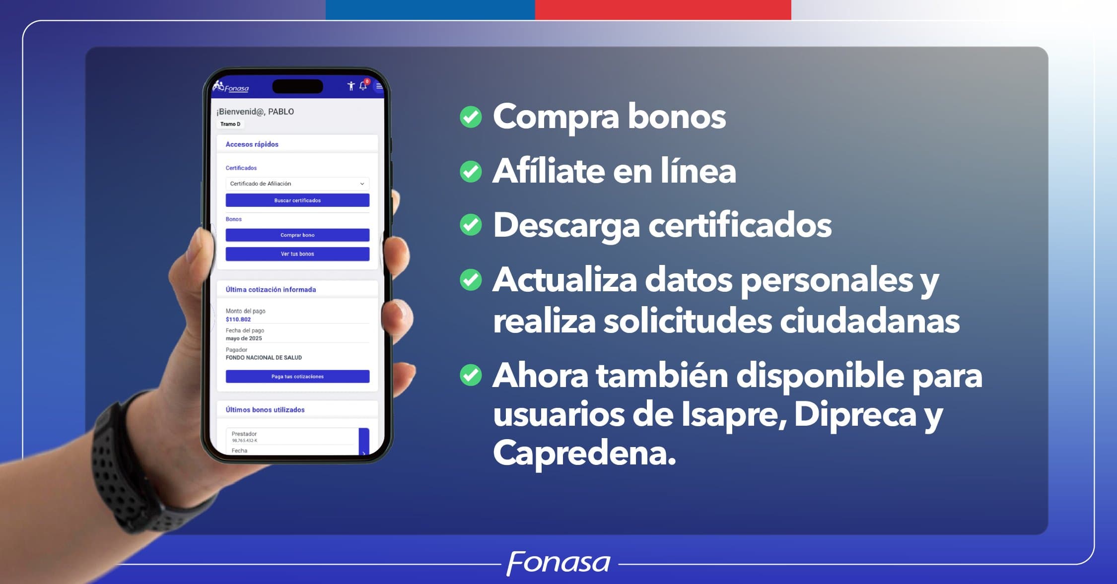 Fonasa mantiene cerradas sucursales en Coquimbo y refuerza atención virtual